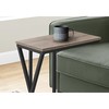 Monarch Specialties Accent Table - 25"H / Dark Taupe / Black Metal I 3249